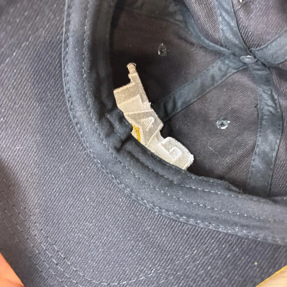 CAT Hat Cap Strap Back Black Outdoors Work Wear One Size Adjustable Mens‎